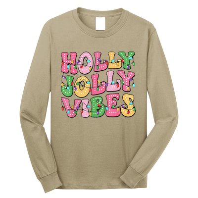 Groovy Holly Xmas Jolly Vibes Pin.K Christmas Xmas Long Sleeve Shirt