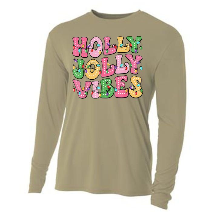 Groovy Holly Xmas Jolly Vibes Pin.K Christmas Xmas Cooling Performance Long Sleeve Crew