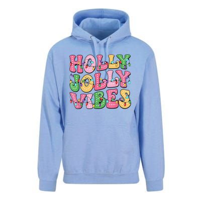 Groovy Holly Xmas Jolly Vibes Pin.K Christmas Xmas Unisex Surf Hoodie