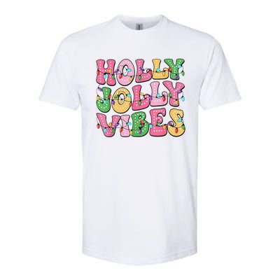 Groovy Holly Xmas Jolly Vibes Pin.K Christmas Xmas Softstyle CVC T-Shirt