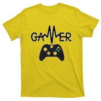 Gamer Heartbeat Xbox Black T-Shirt