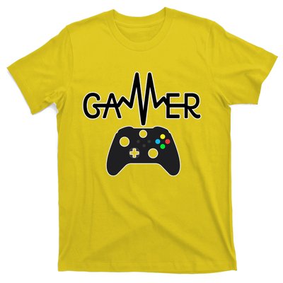 Gamer Heartbeat Xbox Black T-Shirt