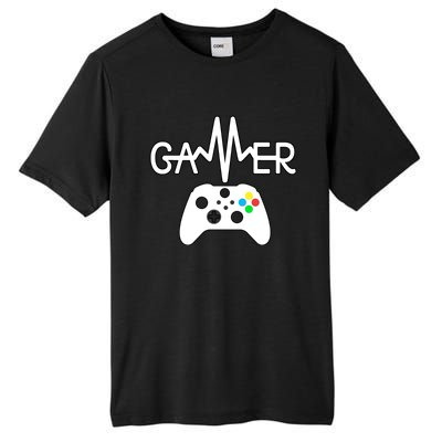 Gamer Heartbeat Xbox White Tall Fusion ChromaSoft Performance T-Shirt