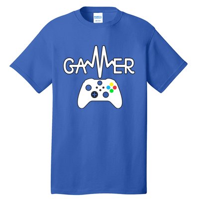 Gamer Heartbeat Xbox White Tall T-Shirt