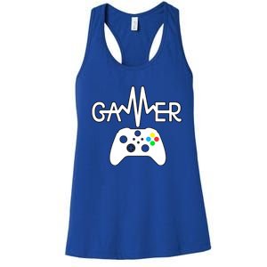 Gamer Heartbeat Xbox White Women's Racerback Tank