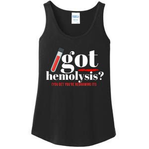 Got Hemolysis You Bet You're Redrawing It Funny Lab Week Phlebotomist Ladies Essential Tank