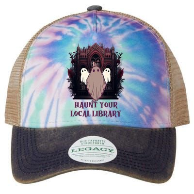 Ghost Haunt Your Local Library Halloween Legacy Tie Dye Trucker Hat