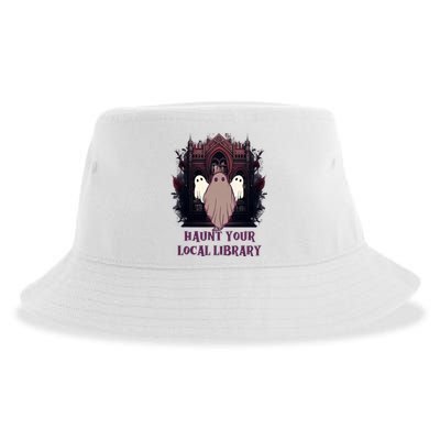 Ghost Haunt Your Local Library Halloween Sustainable Bucket Hat