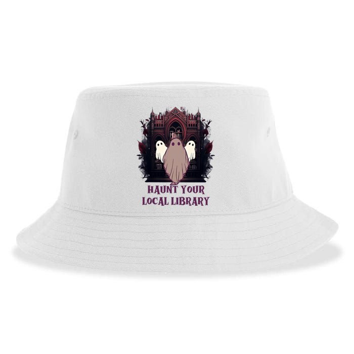 Ghost Haunt Your Local Library Halloween Sustainable Bucket Hat