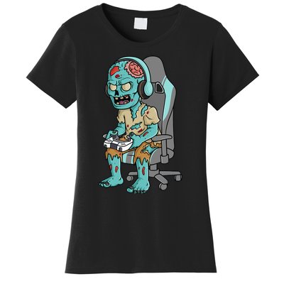 Gamer Halloween Zombie Scary Gaming Women's T-Shirt