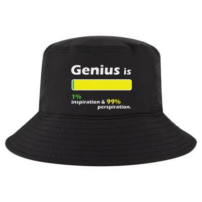 Genius Is 1 Inspiration And 99 Perspiration Top Cool Comfort Performance Bucket Hat