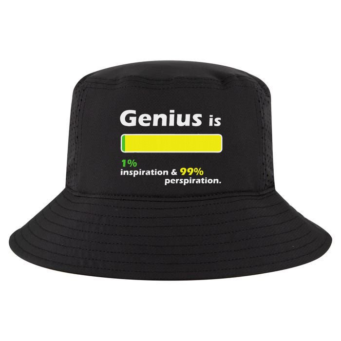 Genius Is 1 Inspiration And 99 Perspiration Top Cool Comfort Performance Bucket Hat