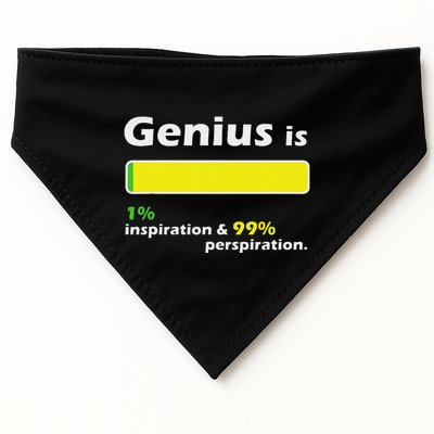 Genius Is 1 Inspiration And 99 Perspiration Top USA-Made Doggie Bandana