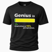 Genius Is 1 Inspiration And 99 Perspiration Top Cooling Performance Crew T-Shirt