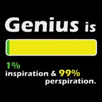 Genius Is 1 Inspiration And 99 Perspiration Top Cooling Performance Crew T-Shirt
