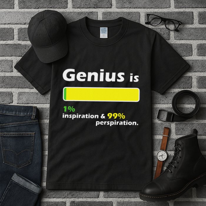 Genius Is 1 Inspiration And 99 Perspiration Top Tall T-Shirt