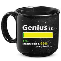 Genius Is 1 Inspiration And 99 Perspiration Top 15oz Campfire Ceramic Mug