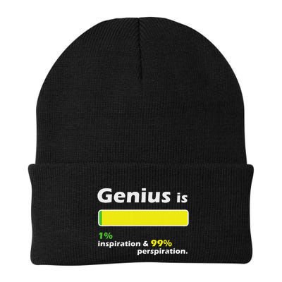 Genius Is 1 Inspiration And 99 Perspiration Top Beanie