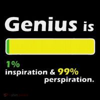 Genius Is 1 Inspiration And 99 Perspiration Top Flatbill Hat