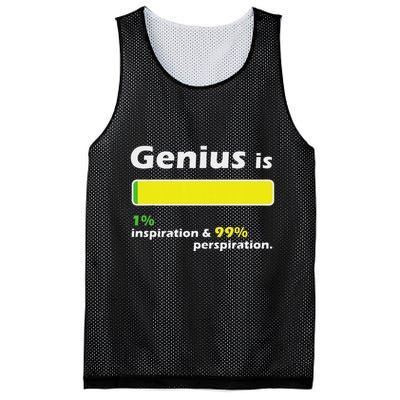 Genius Is 1 Inspiration And 99 Perspiration Top Mesh Reversible Basketball Jersey Tank