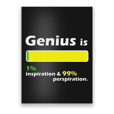 Genius Is 1 Inspiration And 99 Perspiration Top Poster