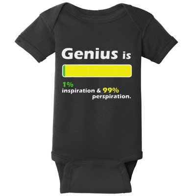 Genius Is 1 Inspiration And 99 Perspiration Top Baby Bodysuit