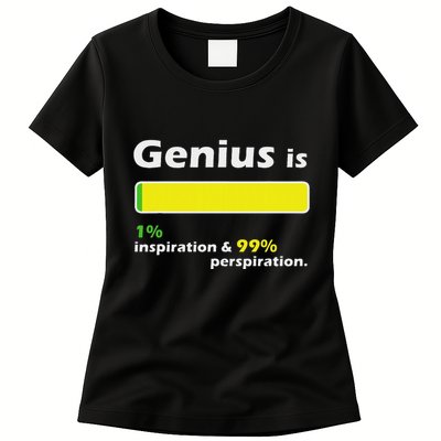 Genius Is 1 Inspiration And 99 Perspiration Top Womens T-Shirt