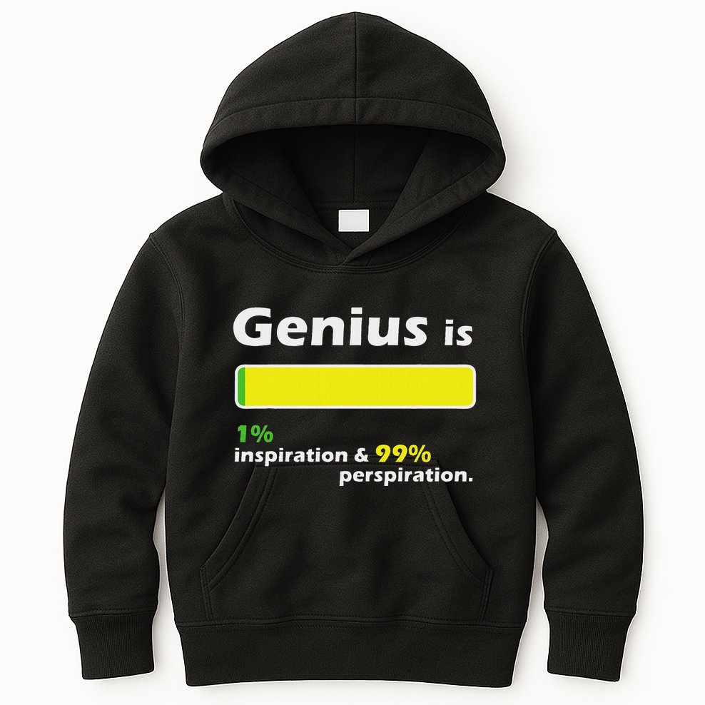 Genius Is 1 Inspiration And 99 Perspiration Top Kids Hoodie
