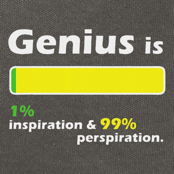Genius Is 1 Inspiration And 99 Perspiration Top Cotton Canvas Backpack