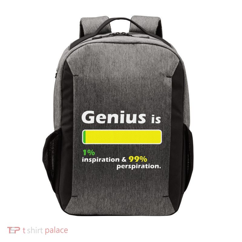 Genius Is 1 Inspiration And 99 Perspiration Top Vector Backpack