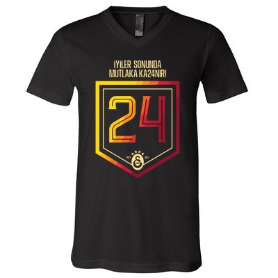 Galatasaray Istanbul 24 Sampiyonluk V-Neck T-Shirt