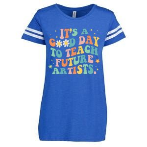 Groovy Its A Good Day To Teach Future Artists Art Teacher Enza Ladies Jersey Football T-Shirt