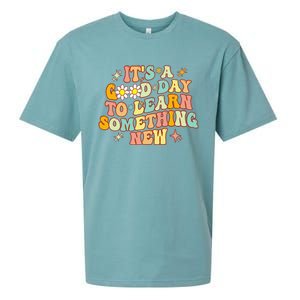 Groovy It's A Good Day To Learn Something New For Teacher Sueded Cloud Jersey T-Shirt