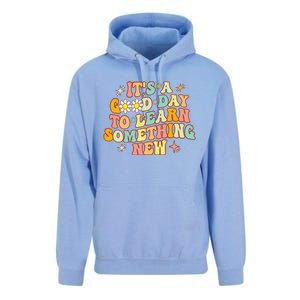 Groovy It's A Good Day To Learn Something New For Teacher Unisex Surf Hoodie