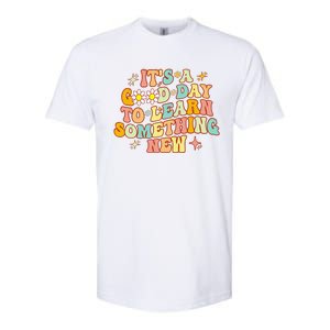 Groovy It's A Good Day To Learn Something New For Teacher Softstyle CVC T-Shirt