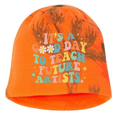 Groovy It's A Good Day To Teach Future Artists Art Teacher Kati - Camo Knit Beanie