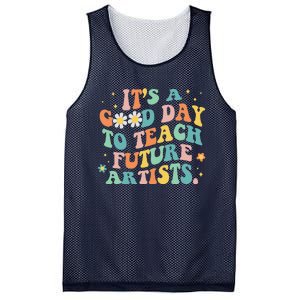 Groovy It's A Good Day To Teach Future Artists Art Teacher Mesh Reversible Basketball Jersey Tank