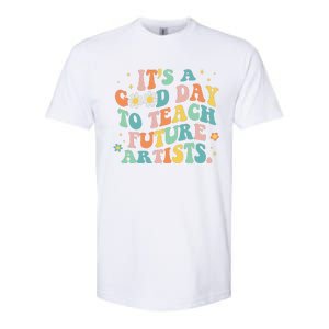 Groovy It's A Good Day To Teach Future Artists Art Teacher Softstyle CVC T-Shirt