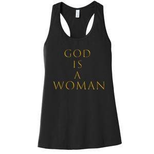 God Is A Woman Women's Racerback Tank