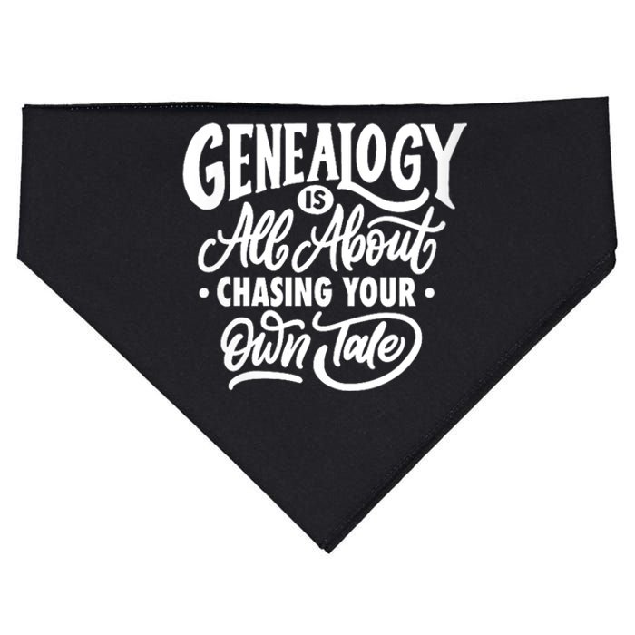 Genealogy Is All About Chasing Your Own Tale Humor Genealogy Gifts By The Ancest USA-Made Doggie Bandana