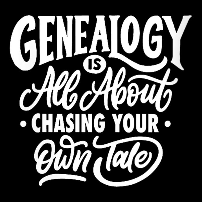 Genealogy Is All About Chasing Your Own Tale Humor Genealogy Gifts By The Ancest Drawstring Bag
