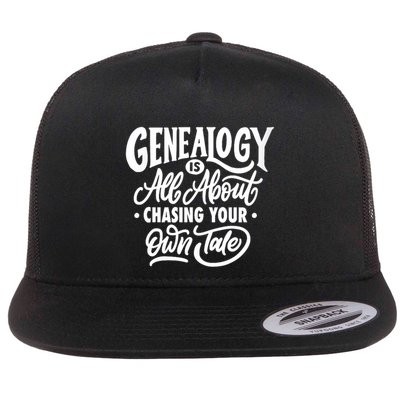 Genealogy Is All About Chasing Your Own Tale Humor Genealogy Gifts By The Ancest Flatbill Hat