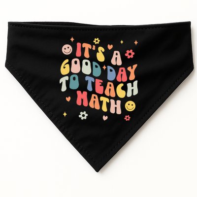 Groovy Its A Good Day To Teach Math Funny Math Teacher Gift USA-Made Doggie Bandana