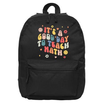 Groovy Its A Good Day To Teach Math Funny Math Teacher Gift 16 in Basic Backpack
