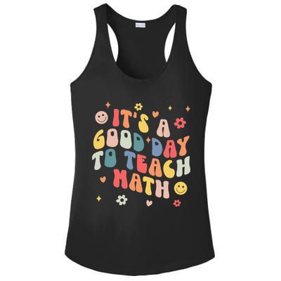 Groovy Its A Good Day To Teach Math Funny Math Teacher Gift Ladies PosiCharge Competitor Racerback Tank