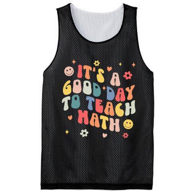 Groovy Its A Good Day To Teach Math Funny Math Teacher Gift Mesh Reversible Basketball Jersey Tank