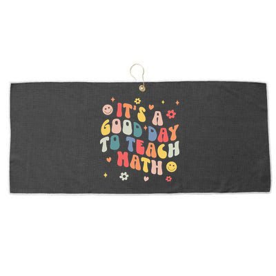 Groovy Its A Good Day To Teach Math Funny Math Teacher Gift Large Microfiber Waffle Golf Towel