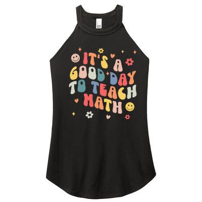 Groovy Its A Good Day To Teach Math Funny Math Teacher Gift Women’s Perfect Tri Rocker Tank