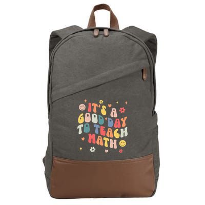 Groovy Its A Good Day To Teach Math Funny Math Teacher Gift Cotton Canvas Backpack
