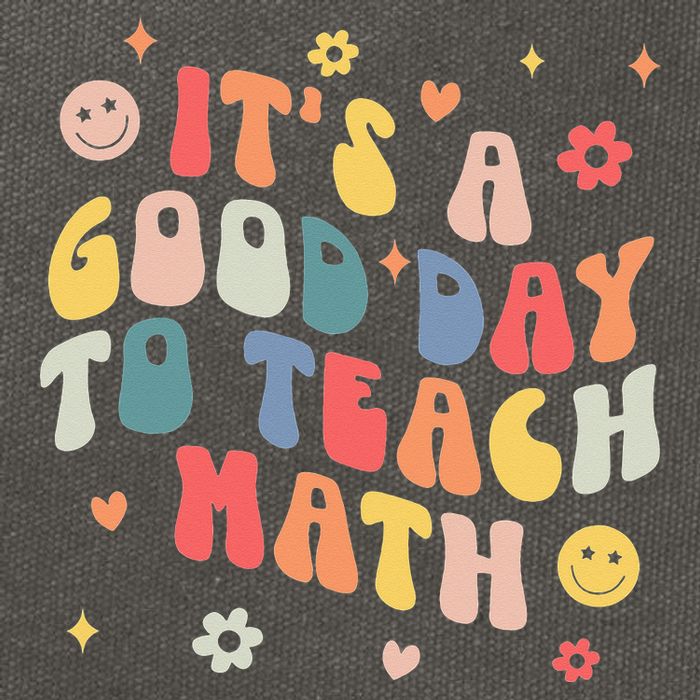 Groovy Its A Good Day To Teach Math Funny Math Teacher Gift Cotton Canvas Backpack